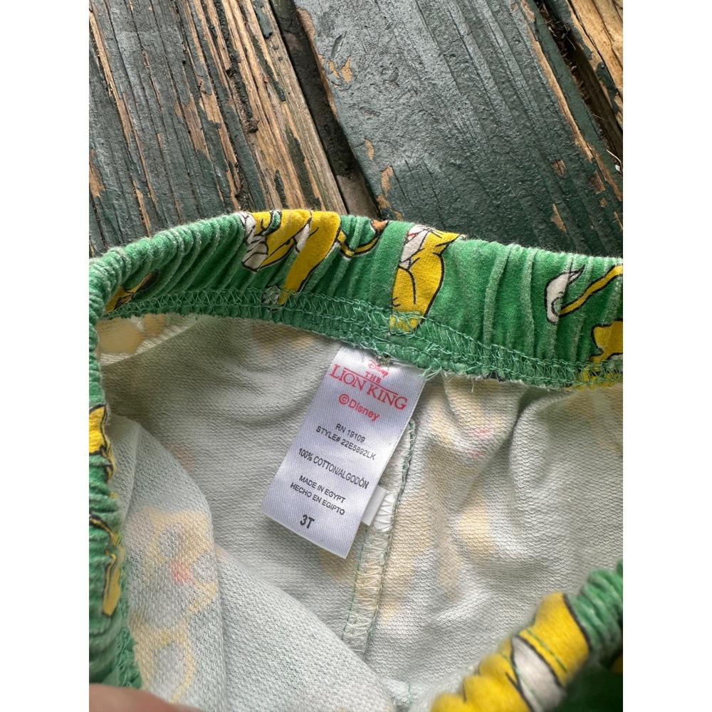 Disney The Lion King Simba Green Cotton Shorts Toddler Boys Size 3T - Picture 2 of 4